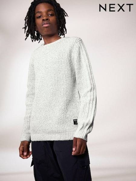 Ecru Utility Crew Neck Jumper (3-16yrs) (433445) | AED16 - AED21