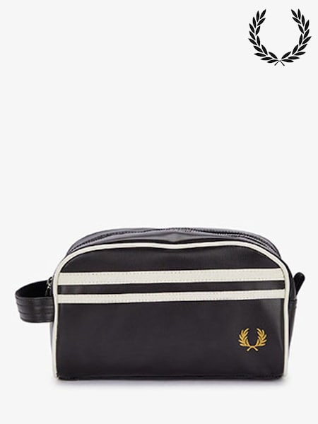 블랙 - Regular Fred Perry Coated Polyester Wash Bag