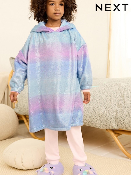 Blue Mermaid Metalic Hooded Blanket (3-16yrs) (434102) | €15 - €21