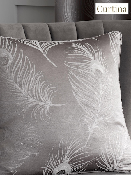Curtina Silver Feather Cushion (434284) | €23