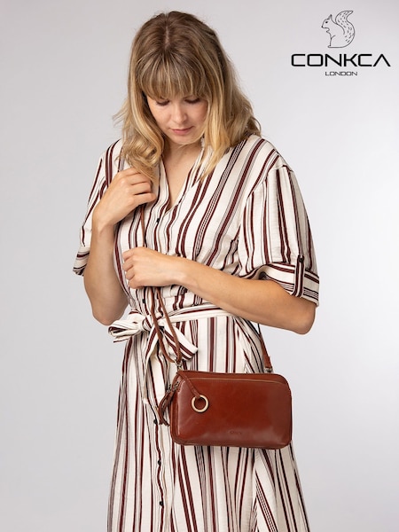 Smeđa - Conkca 'birdy' Leather Cross-body Bag