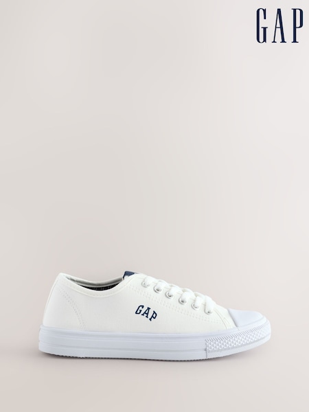 Gap White Houston Low Top Canvas Trainers (435013) | €50