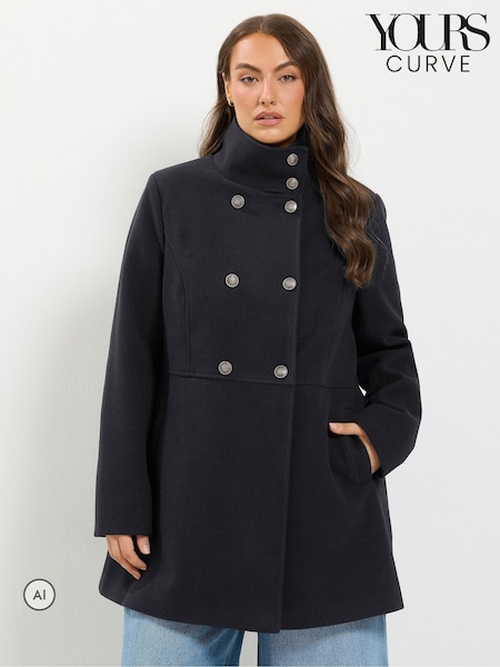 Schwarz - Yours Curve Dolly Coat