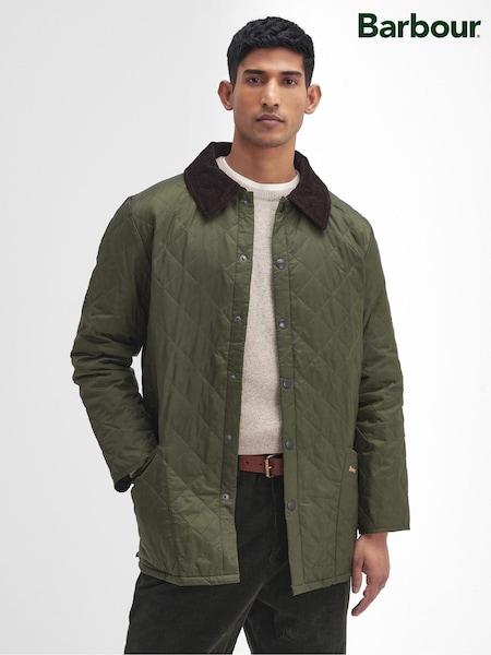 Barbour® Khaki Green Heritage Liddesdale Slim Fit Quilted Jacket (435251) | €256