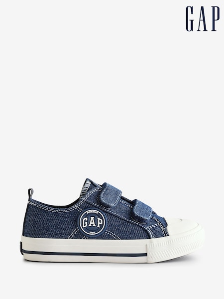 Gap Blue Houston Low Top Canvas Trainers (435303) | kr643