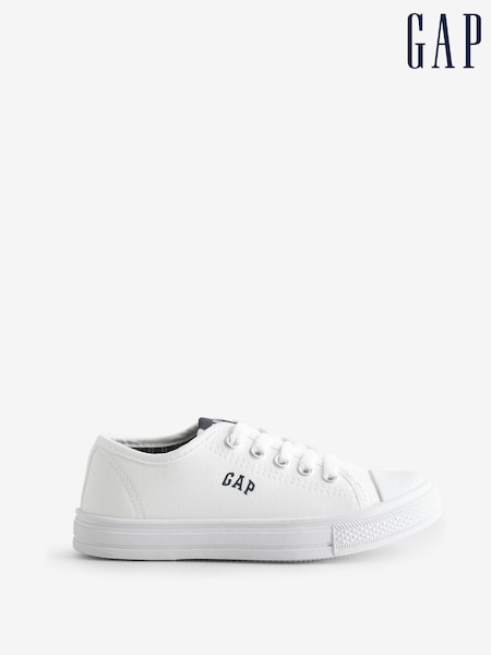 Gap White Houston Low Top Canvas Trainers (435324) | €46
