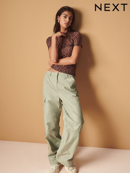 Sage Green Cotton Blend Carpenter Cargo Trousers (435401) | €19