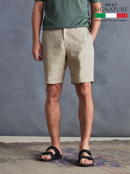Stone Signature Italian Leomaster 100% Linen Shorts (435720) | €28