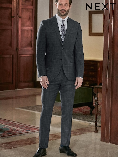 Blue Jacket Signature Check Slim Fit Suit (437042) | €28