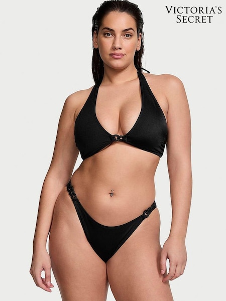 Victoria's Secret Nero Black Halter Swim Chain Bikini Top (437252) | €25