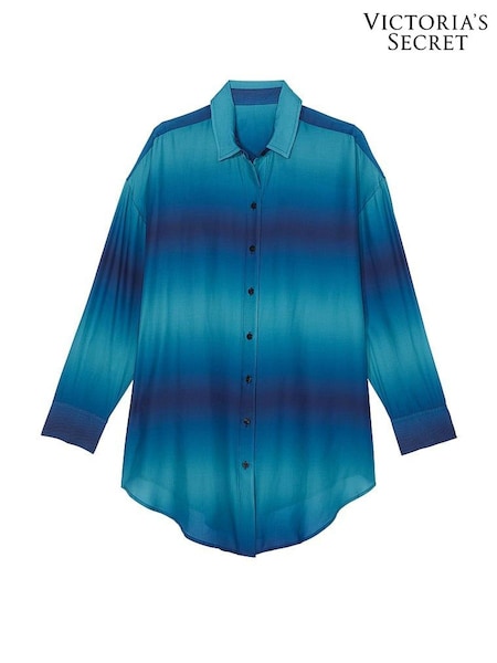 Victoria's Secret Blue Ombre Rayon Boyfriend Dress (437427) | €27