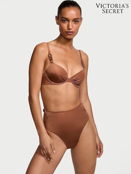 Victoria's Secret Caramel Brown Push Up Swim Chain Bikini Top (437965) | €25
