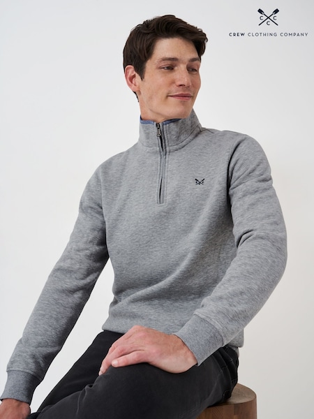 灰色白色 - Crew Clothing Classic Quarter Zip Sweatshirt (438369) | NT$2,800