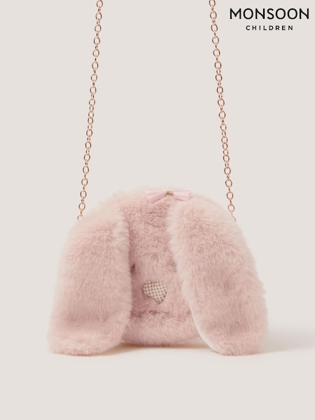 Pink - Monsoon Flauschige Tasche im Häschendesign