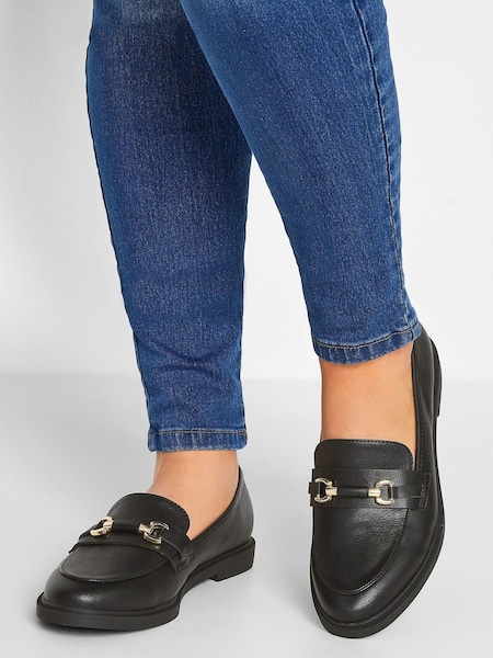 Yours Curve Black Wide Fit Wide Fit PU Snaffle Loafer (438973) | €21