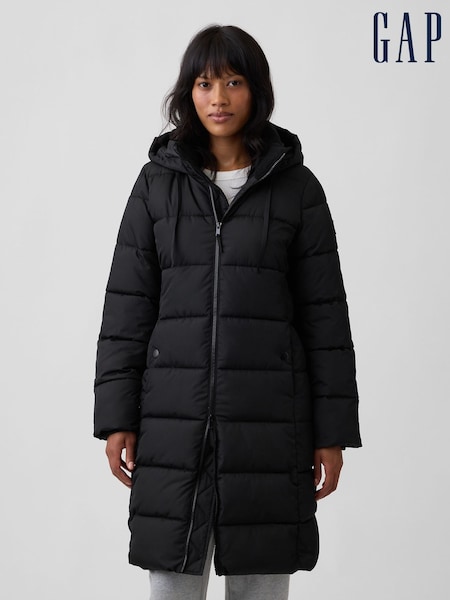 Schwarz - Gap Relaxed Midi Puffer Coat