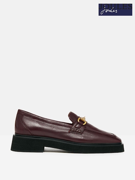 Joules Marnie Burgundy Red Chunky Loafers (439338) | €32.50