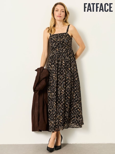 Μαύρο - Fatface Metallic Spot Dress