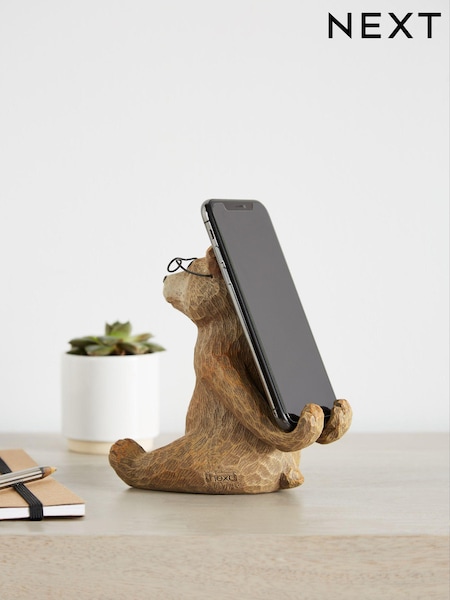 Brown Bertie The Bear Phone Holder (440796) | SGD 17