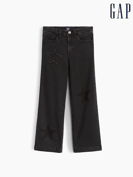 Black Star - Gap High Waisted Wide-leg Ankle Jeans (5-13yrs)