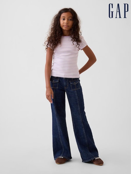 Dark Wash - Gap Low Rise Relaxed Flare Jeans (5-13yrs)