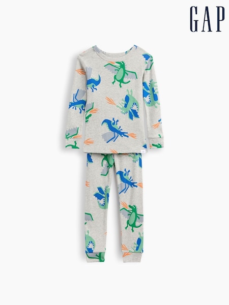 Grey - Gap Brushed Cotton Dragon Pyjamas Set (6mths-5yrs)