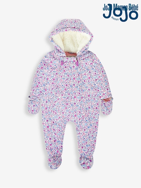 JoJo Maman Bébé Girls' Ditsy Print Pramsuit (444523) | ‏265 د.إ.‏