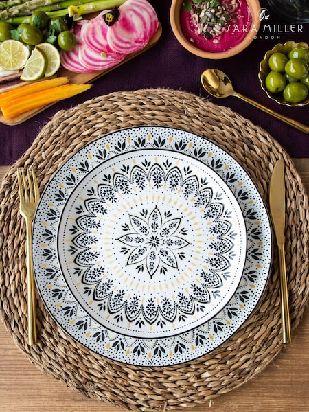 Sara Miller Artisanne Noir Set of 4 Salad Plates (444687) | €81