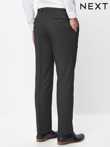 V barvi oglja - Wool Blend Textured Trousers (444813) | € 11