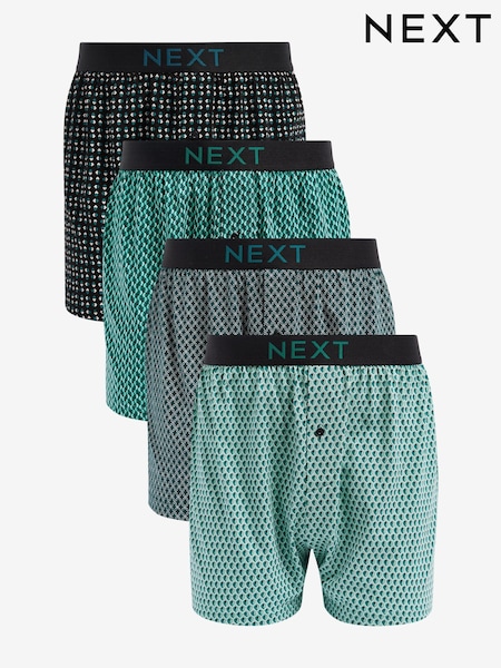Blue Geo Pattern 4 pack Boxers (445195) | 90 QAR