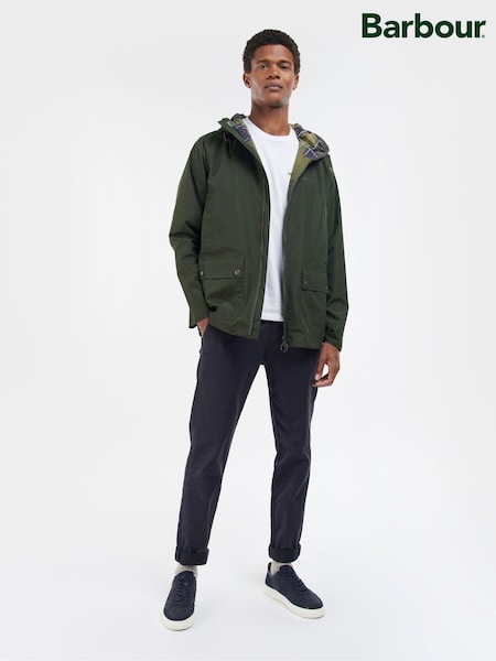 Barbour® Green Domus Waterproof Hooded Jacket (445206) | ₪1,035