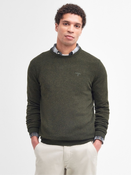 Barbour® Green Lambswool Crew Neck Jumper (445301) | €137