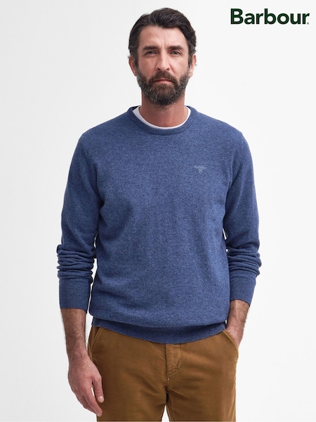 Barbour® Blue Lambswool Crew Neck Jumper (445336) | €137