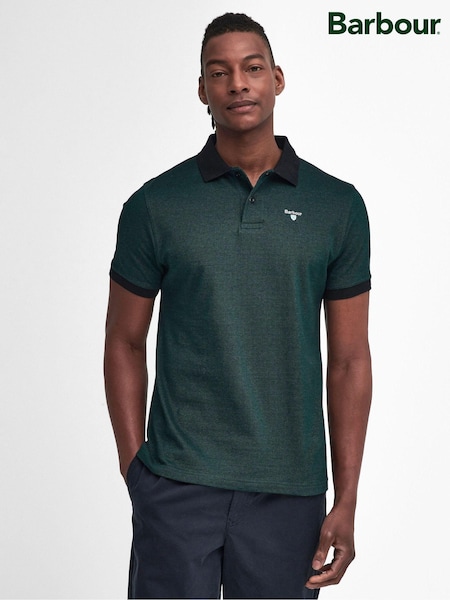 Barbour® Green Mens Sports 100% Cotton Polo Shirt (446607) | 222 QAR