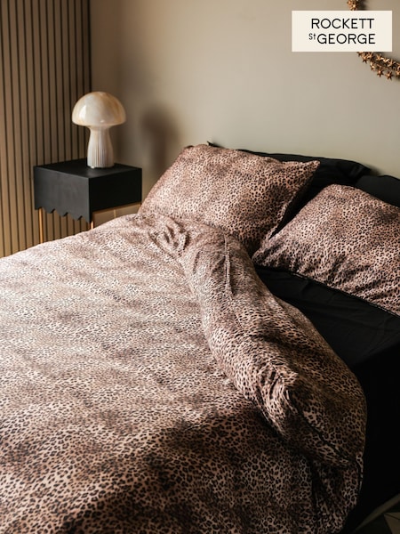 Rockett St George Leopard Love 200 Thread Count Duvet Cover and Pillowcase Set (446895) | $86 - $146