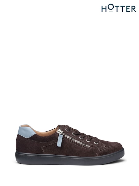 Brown - Hotter Chase Ii Lace-up Zip Trainers