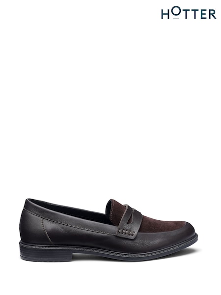 Brown - Hotter Dorset Slip On Loafers