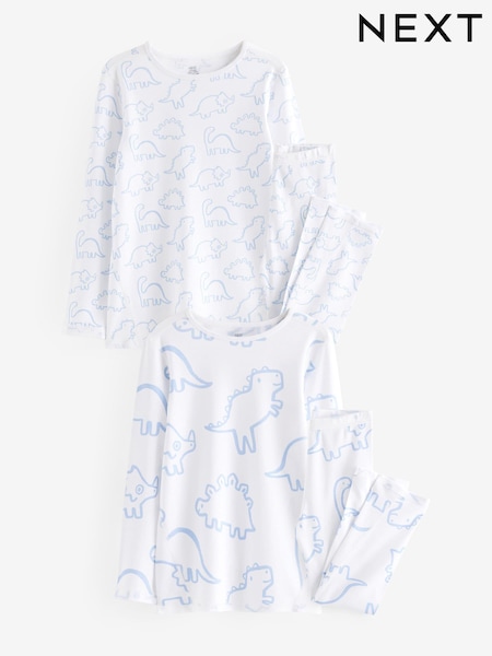 Dinosaurier-Print, Blau - Kind to Skin Pyjamas 2 Pack (9mths-12yrs) (447239) | 34 € - 47 €