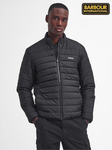 Barbour® International Ledley Quilted Puffer Black Jacket (447332) | €213
