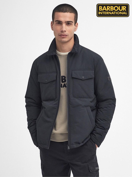 Barbour® International Distill Quilted Black Jacket (447337) | €242