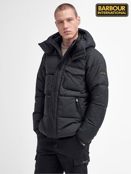 Barbour® International Olive Green Haze Hooded Puffer Jacket (447388) | €190