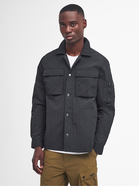 Barbour® International Olive Green Scots Nylon Overshirt (447989) | 344 QAR