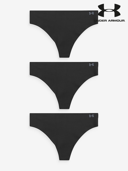 שחור - Under Armour No Show Pure Stretch Thongs 3 Pack (448029) | ‏131‏₪