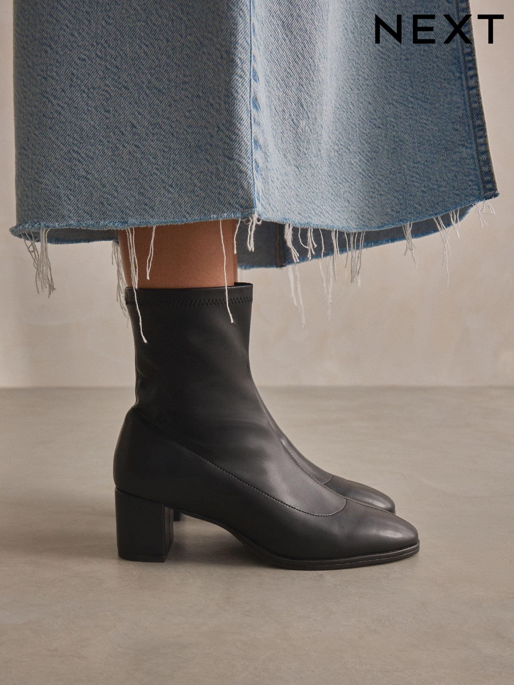 Ladies Black Ankle Boots Women s Leather Ankle Boots Next Ireland