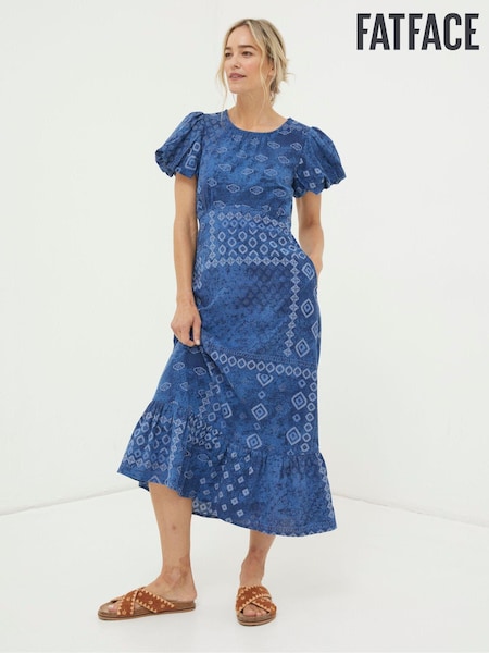 FatFace Blue Angie Patchwork Midi Dress (449069) | €43.50