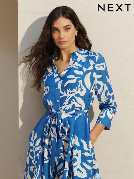 Blue Belted Mini Shirt Dress (449074) | €21