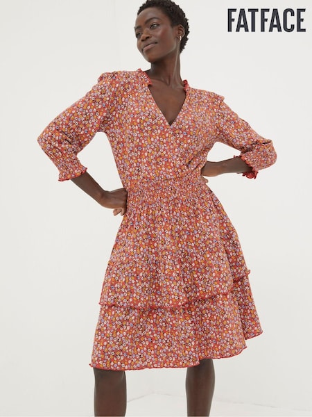 FatFace Gradient Floral Jersey Dress (449103) | 217 LEI