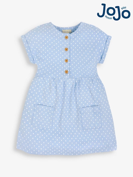 JoJo Maman Bébé Spot Button Jersey Dress (449141) | 27 €