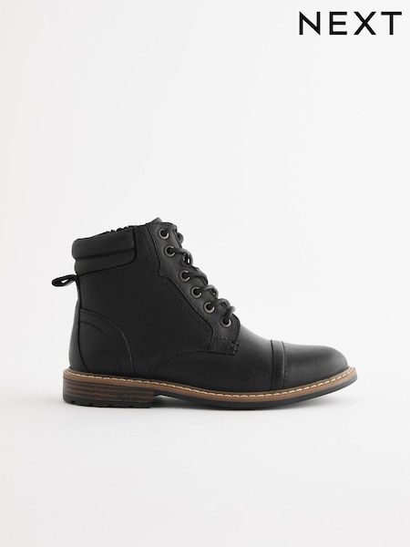črna - Smart Toe Cap Lace-Up Boots (450161) | € 27 - € 32
