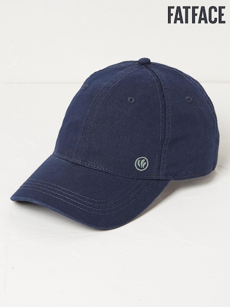 FatFace Blue 100% Cotton Canvas Baseball Cap (450566) | kr228